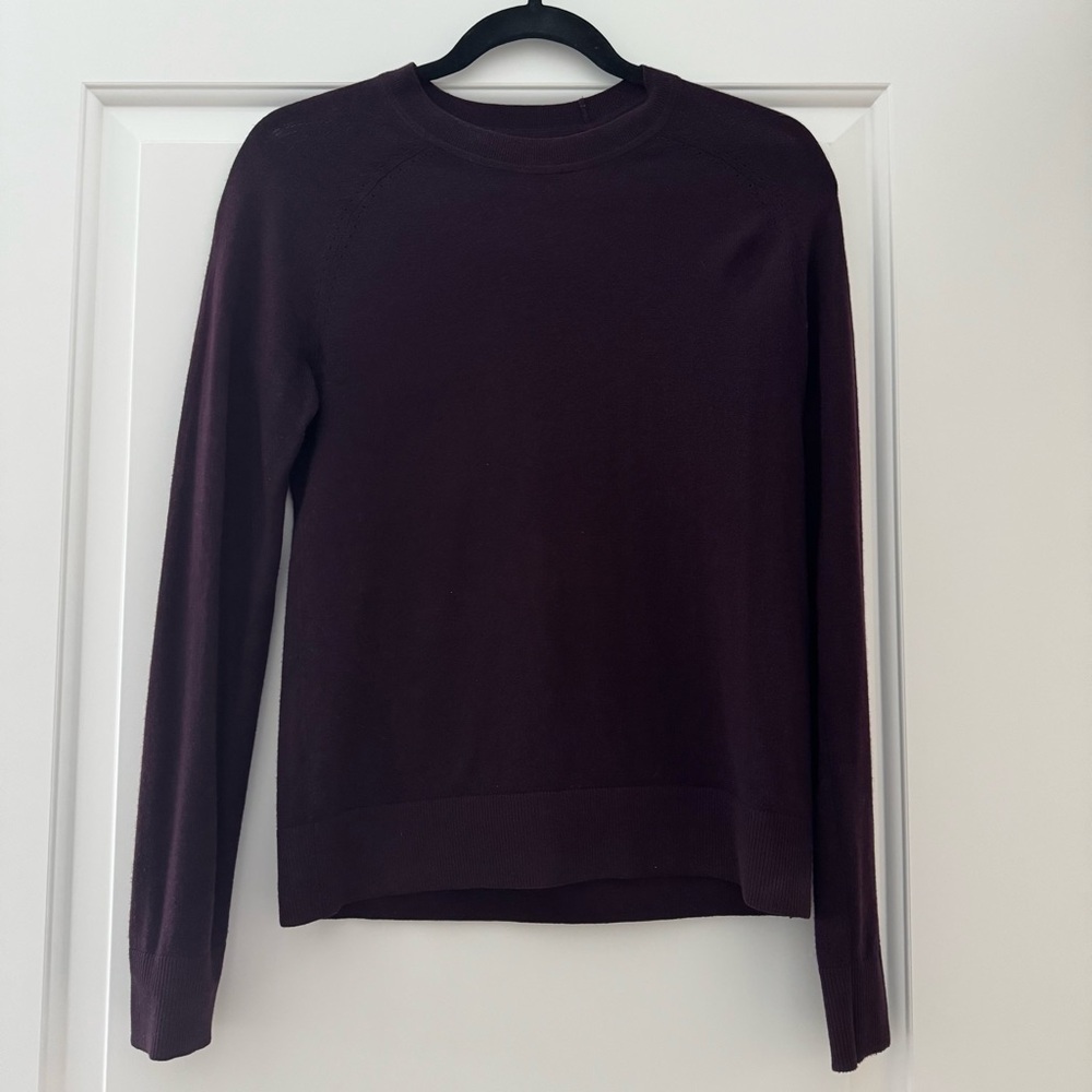 Kit + Ace Transition Merino Crewneck Sweater - Dark Purple